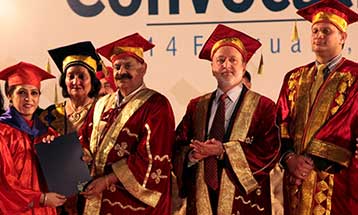 Honourable Governor of Punjab Sh. V. P. Singh Badnore confers doctorate to the passing out students of DBU - Desh Bhagat University